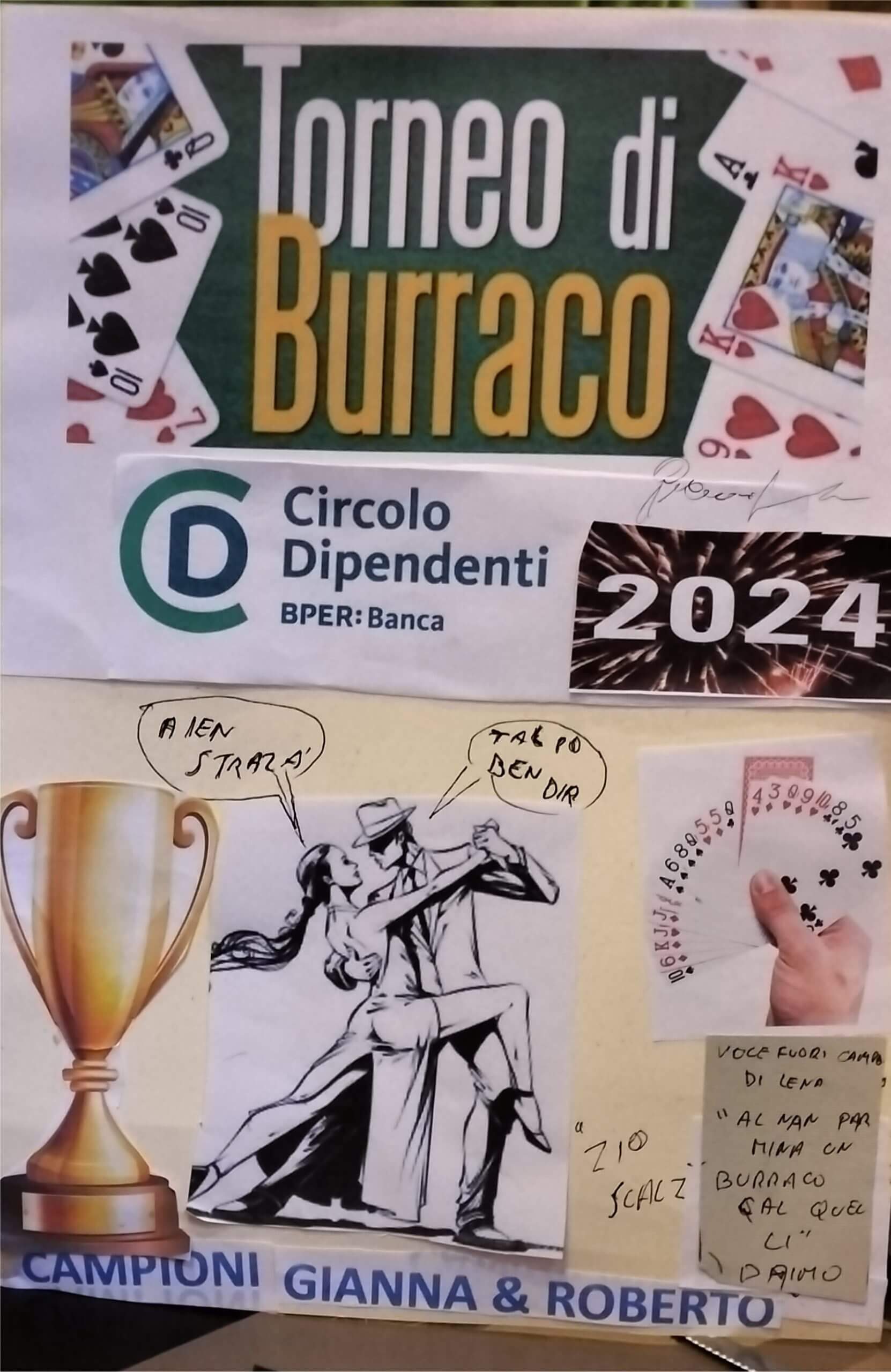 TONEO DI BURRACO Circolo Dipendenti BPER Banca DELEGAZIONE DI FERRARA