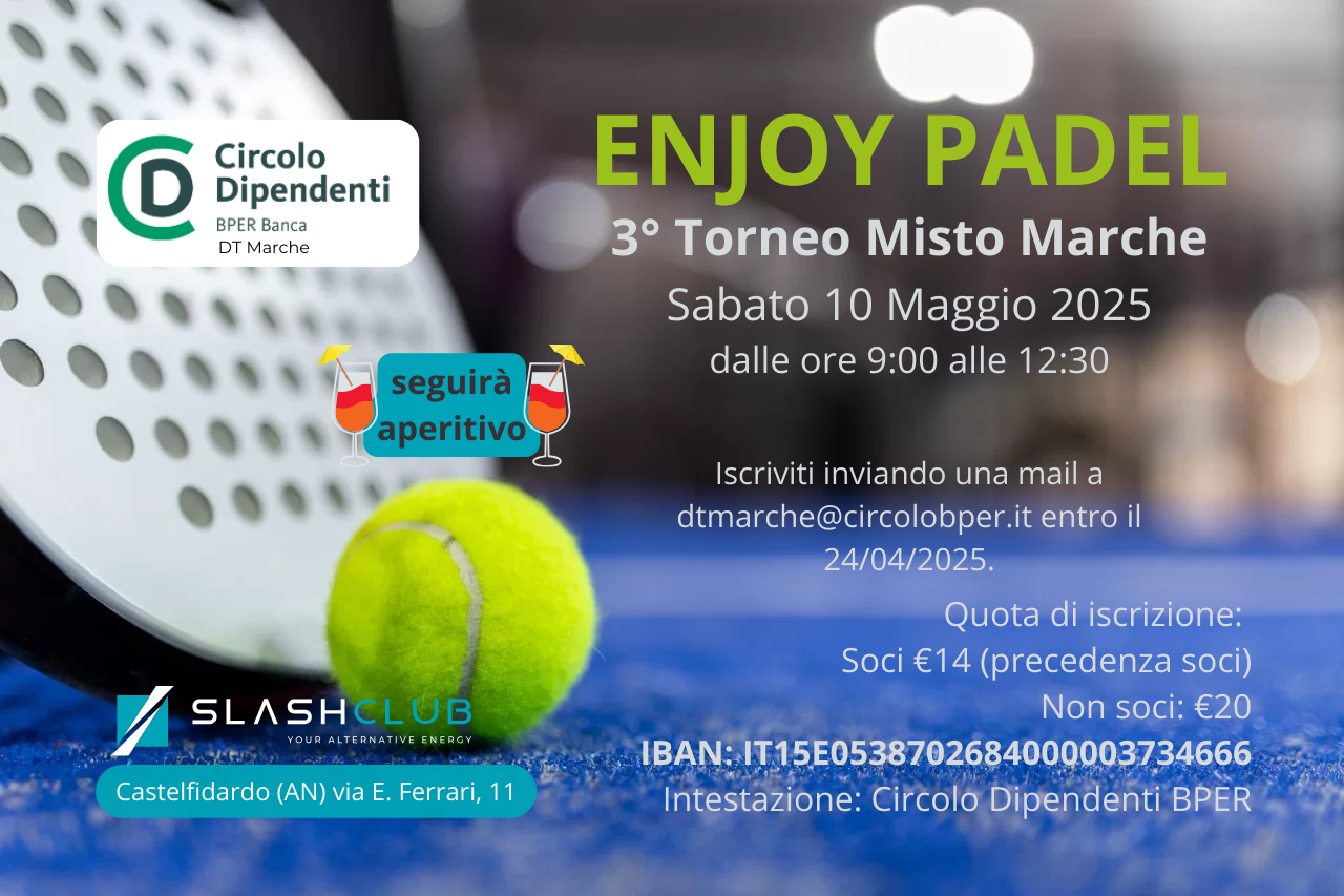 ENJOY PADEL 10 MAGGIO 2025 MARCHE