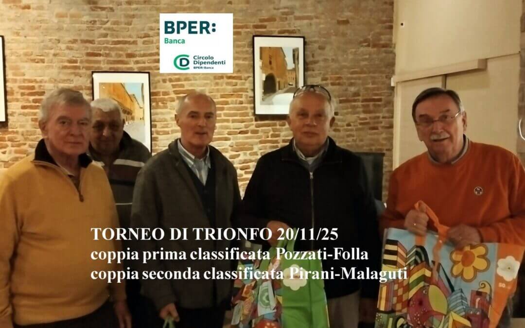 FOTOGRAFIE TORNEO DI TRIONFO SEZIONE DI FERRARA