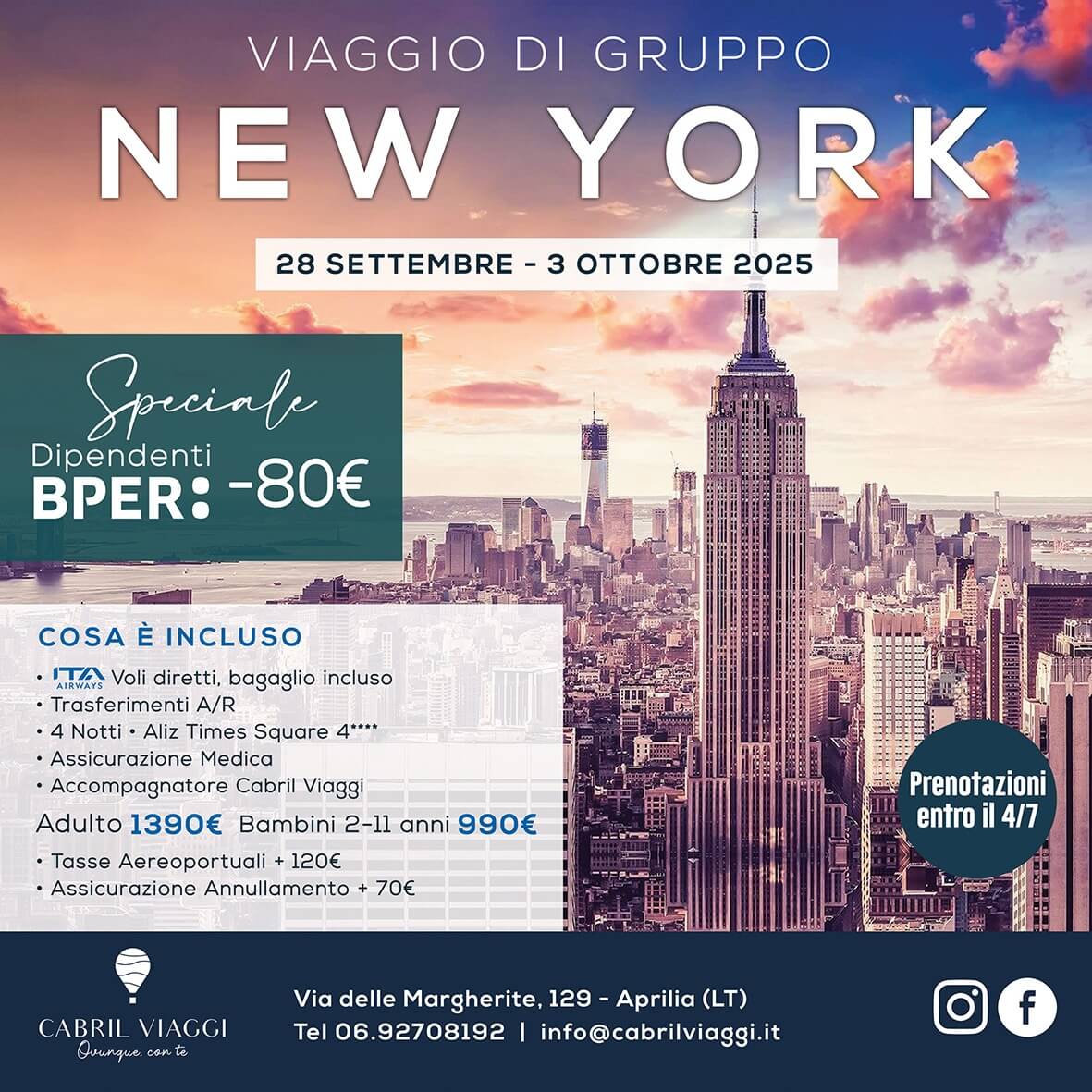 VIAGGIO DI GRUPPO – NEW YORK
